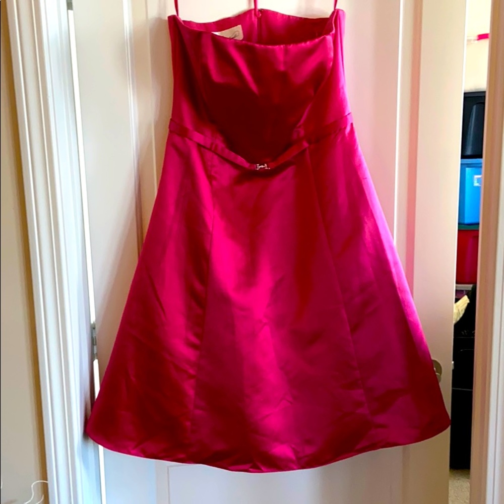 Hot pink semi-formal dress